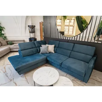 Sedací souprava Rohová sedací souprava Marozzo 3FB+R+OS | Monolith 76 | levý roh | nožky chrom + ozdobné prošívání