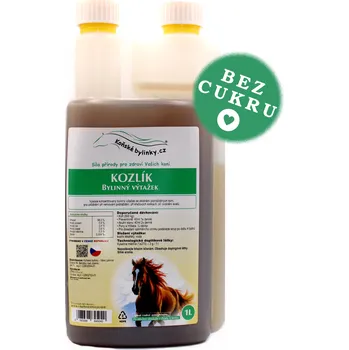 Krmivo pro koně Koňské bylinky Bylinný výtažek - Kozlík lékařský 1l