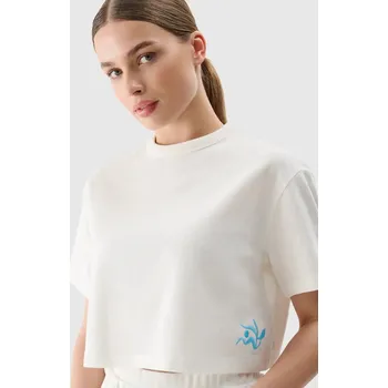 Dámské tričko Dámské cropped tričko 4F velikost XS off white