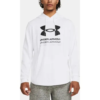Pánská mikina Pánská mikina Under Armour Rival Terry Graphic Hoodie velikost M bílá