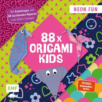 Papír Origami - Papír na skládání Neon Fun 20x20 cm 80g/m2 - 88 ks