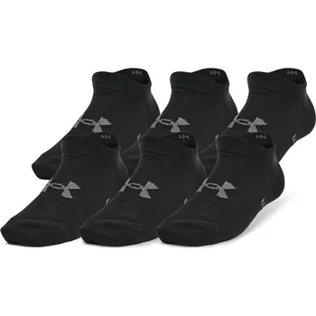 Dámské oblečení Dětské ponožky Under Armour Youth Essential No Show 6-Pack velikost XS black