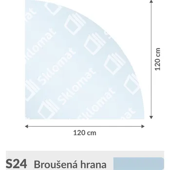Zrcadlo S24 sklo pod kamna 8mm 120 x 120 cm