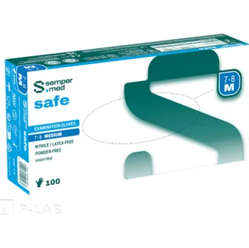 Pracovní rukavice Rukavice vyšetřovací nitrilové Sempermed® Safe (Velikost: XL, Balení (ks): 10 x 90, Balení: Karton)
