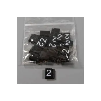 Dárková visačka Cenovky Q 6, 8 x 12 mm, náhradní číslo "2", 20 ks