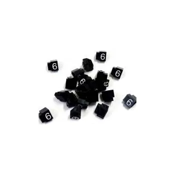 Dárková visačka Cenovky Q 2D, 4 x 6 mm, náhradní číslo "6", bílý prolis, 20 ks