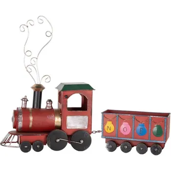 Vánoční dekorace lokomotiva s vozem Noel – 63x15x38 cm + doprava zdarma