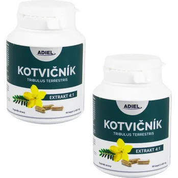 ADIEL Kotvičník zemní Tribulus terrestris 90 kapslí 2 balení: 2x90 kapslí