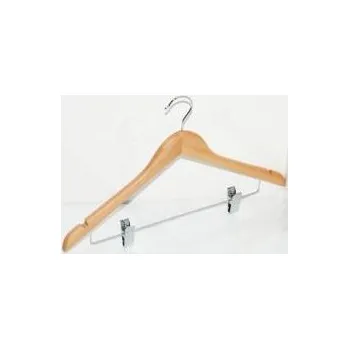 Ramínko Dřevěná ramínka/dřevěné ramínko na šaty BT, šířka 44,5cm,se skřipci, 1ks