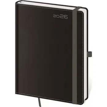 Diář Diář 2026 denní A5 Double Black s poutkem