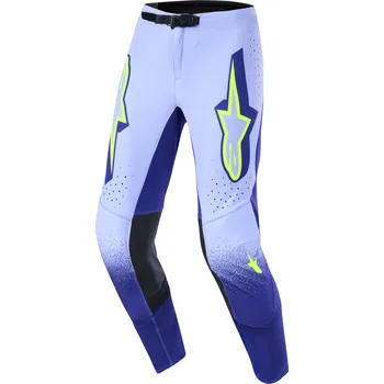 Moto kalhoty Motokrosové kalhoty Alpinestars Supertech Scenz fialovo-fluo žlutý