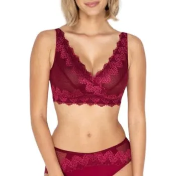 Podprsenka Dámská krajková braletka TIMO Syrah 10849 vínová 85D