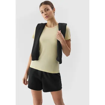 Dámské hladké tričko slim 4F - světle žluté velikost L žlutá