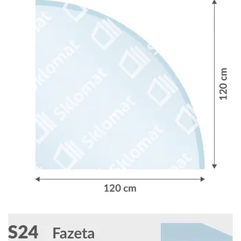 Zrcadlo S24 sklo pod kamna 8mm 120 x 120 cm
