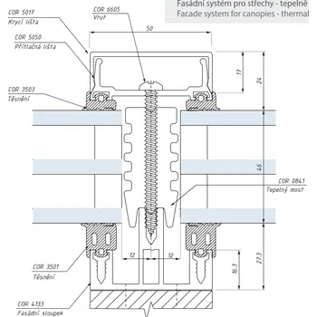 Zrcadlo Fasádní systém pro střechy - tepelně izolační