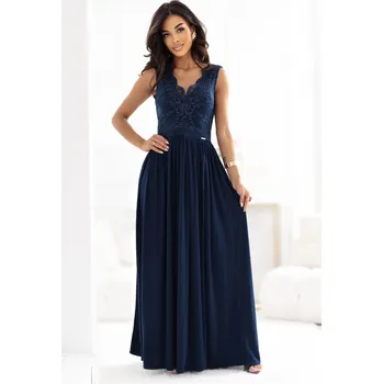 Dámské šaty Dámské šaty NUMOCO 215-6 TMAVĚ MODRÁ XL