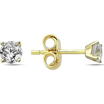 Náušnice Lillian Vassago Zlatá náušnice na puzetku zdobená zirkonem 3,5 mm, jeden kus LLV98-GER157PM/01 Barva zlata: Žlutá