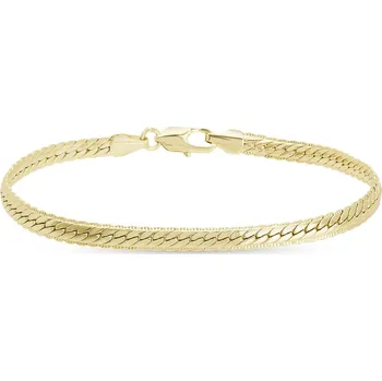 Náramek Pozlacený náramek s plochým článkováním 2994