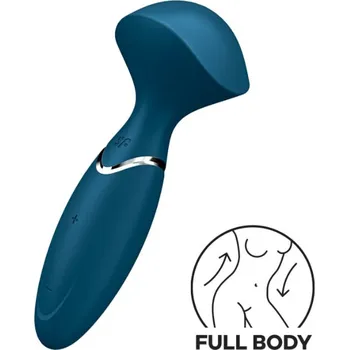 Vibrátor Masážní hlavice SATISFYER MINI WAND-ER modrá - s kupónem KUP15 cena 900 Kč + extra diskrétní expedice