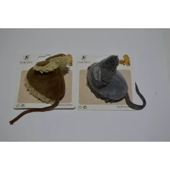 Hračka pro kočku Hračka pro kočky - plyšová myš For pet hnědá