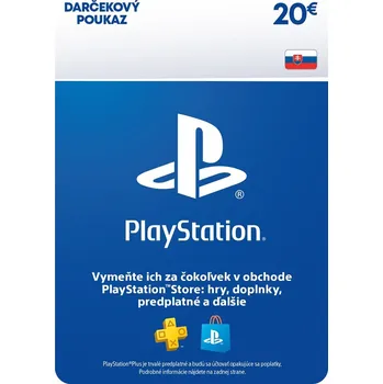 Hra pro PlayStation PlayStation Store SLOVENSKO el. peněženka - 20 EUR