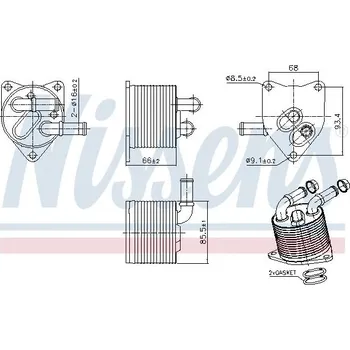 Chladič motoru NISSENS 91512 Chladič oleje, automatická převodovka (91512)