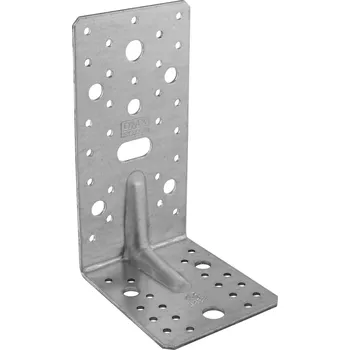 Tesařské kování DOMAX KP úhelník s prolisem Žárový zinek (ZNO) KP 6 - 172 x 105 x 90 x 3 mm (10 ks)