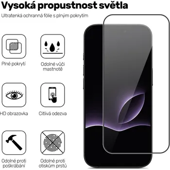 Tvrzené sklo JP Combo Pack pro Apple iPhone 17 Pro Max - čiré - sada 2 kusů + 2x sklo na čočku 2,5D - čiré