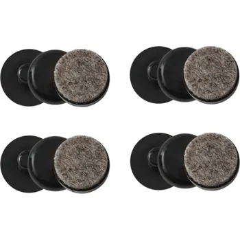 Muuto, Podložky pod nohy židle Visu černé, 4 ks - Formadore