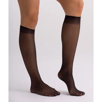 Dámské punčochy Podkolenky z odolnější příze | nadotec VŠEDNÍHO DNE | 12 DEN černá - Černá - UNI