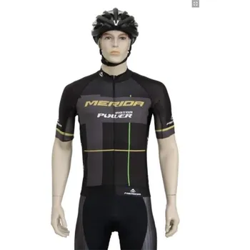 cyklistický dres MERIDA - Dres pánský RACE šedo-černý L