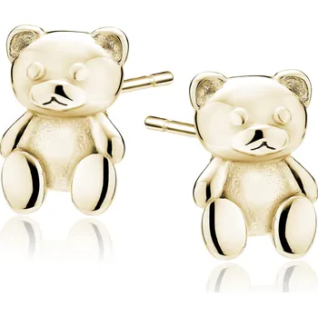 Náušnice Olivie Stříbrné náušnice MEDVÍDEK GOLD 9851 Ag 925; ≤1,4 g.