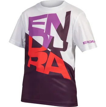 cyklistický dres ENDURA - E7158AU dres dětský Singletrack Core Tee aubergine