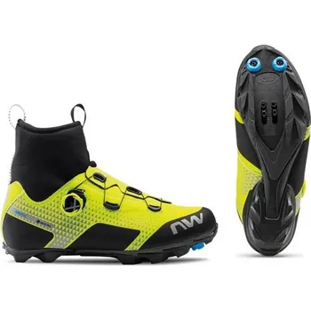 Pánské cyklistické tretry NW - Tretry zimní MTB Celsius XC Arctic GTX černo-žluté fluo 46