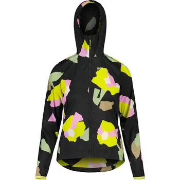 Cyklistická bunda MALOJA - Bunda AlarisM/ deep black grid fieldflower