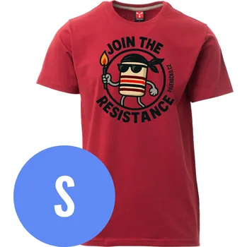 Tričko JOIN THE RESISTANCE - Bordeaux, pánské, S