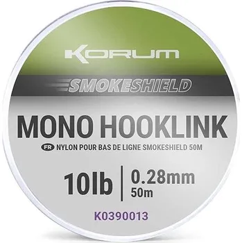 KORUM Smokeshield mono Hooklink, 50 m, 0,28 mm, 10 lb 2 ks