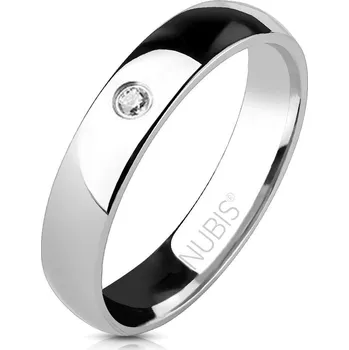 Módní doplněk Dámský ocelový prsten, zirkon (56)