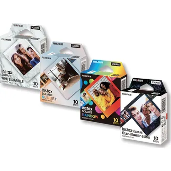Fujifilm Instax Square film Set GALAXY + Square Shaped Frame Transparent