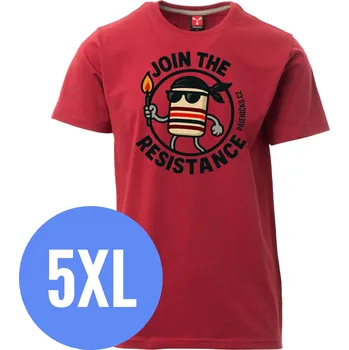 Tričko JOIN THE RESISTANCE - Bordeaux, pánské, 5XL