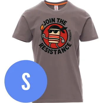 Tričko JOIN THE RESISTANCE - Steel Gray, pánské, S