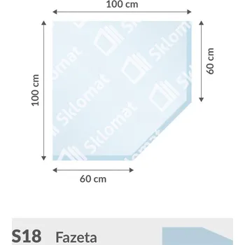 Zrcadlo S18 sklo pod kamna 12mm 100 x 100 cm