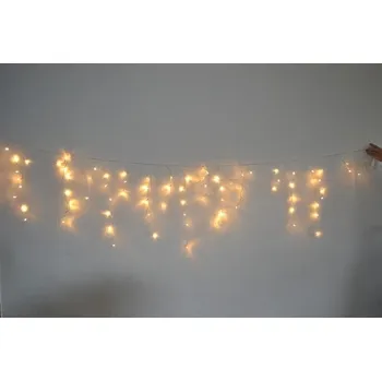 Vánoční dekorace PRC Vánoční osvětlení - venkovní závěs 2,5 metru teplý