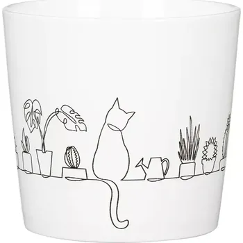 Obal na květináč Obal 870 Catview lesk 13cm