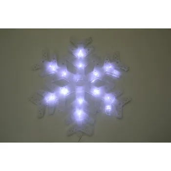 Vánoční dekorace PRC VÁNOČNÍ OSVĚTLENÍ OBRYS VLOČKA 40CM BÍLÁ