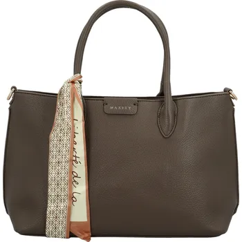 Elegantní dámská koženková kabelka do ruky MaxFly Marja, tmavě hnědá