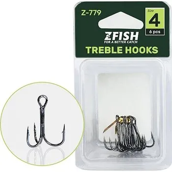 Zfish Treble Hooks Z-779 Velikost 1 2 × 6 ks