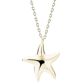 Řetízek Olivie Stříbrný náhrdelník HVĚZDICE GOLD 9856 Ag 925; ≤2,3 g.