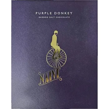 Čokoláda CHOCOLATE NAIVE DONKEY PURPLE (Alkalická Oslí darkmilk s bambusovou solí) -50g (NAIVE)