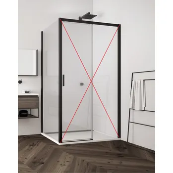 Ronal (Sanswiss) Ronal, TOP-LINE S Black Line boční stěna TOPF2 Šířka: 120 cm